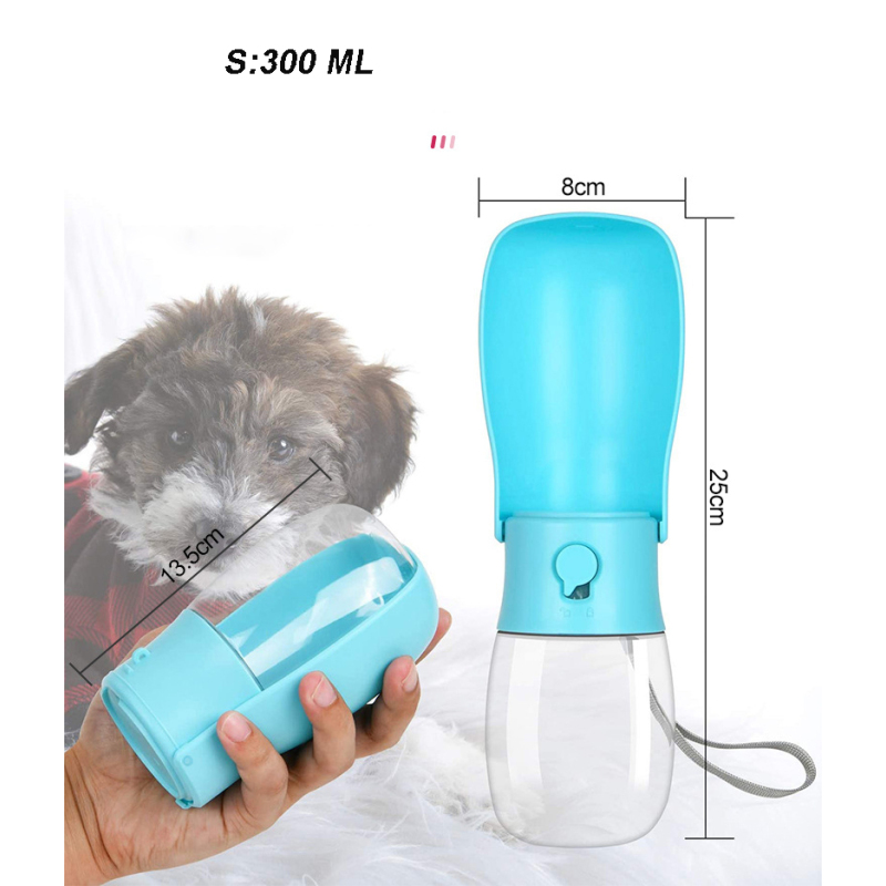 Manufacturer wholesale foldable dog water bottle with filter 300ml 550ml