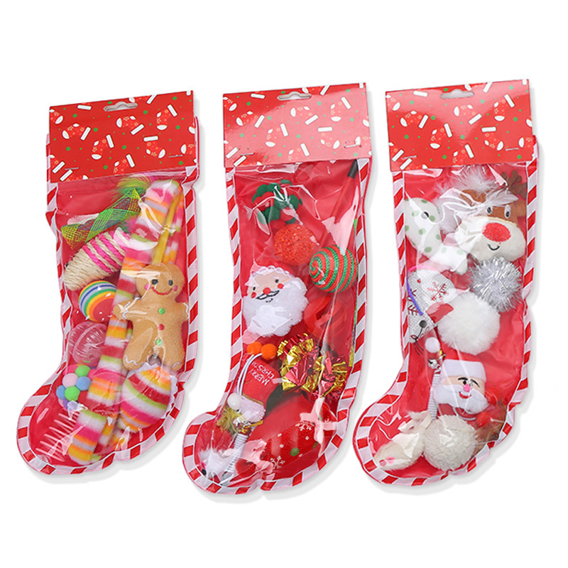 Manufacturer wholesale christmas cat toys set three design