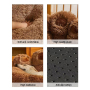 Manufacturer wholesale custom logo pet supplier plush dog cat bed bear paw shape