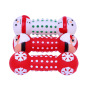 Manufacturer wholesale eco-friendly dumbbell snowflake snowman santa claus squeaky dog christmas vinyl toys