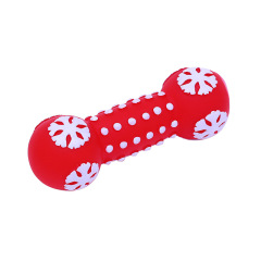 Manufacturer wholesale eco-friendly dumbbell snowflake snowman santa claus squeaky dog christmas vinyl toys