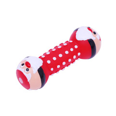 Manufacturer wholesale eco-friendly dumbbell snowflake snowman santa claus squeaky dog christmas vinyl toys