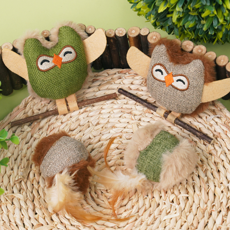 Manufacturer Wholesale Feather Ball Catnip Cat Plush Toys With Silvervine