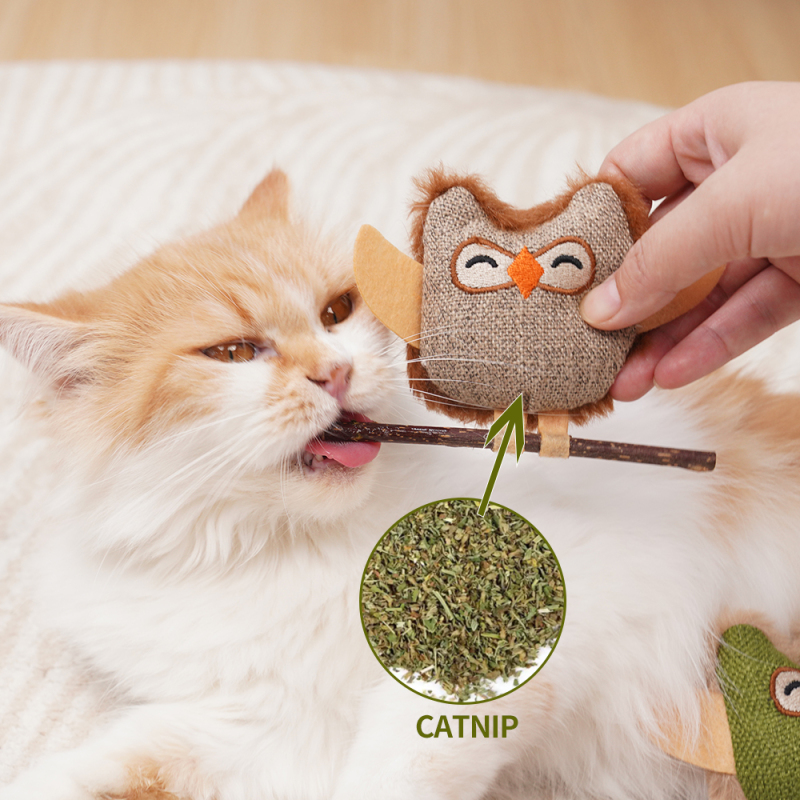 Manufacturer Wholesale Feather Ball Catnip Cat Plush Toys With Silvervine