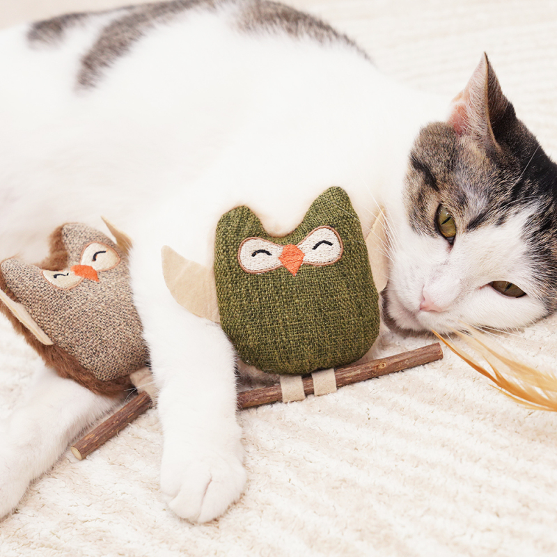 Manufacturer Wholesale Feather Ball Catnip Cat Plush Toys With Silvervine