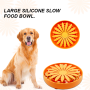 Wholesale Custom Color Round Silicone Dog Slow Feeder Bowl