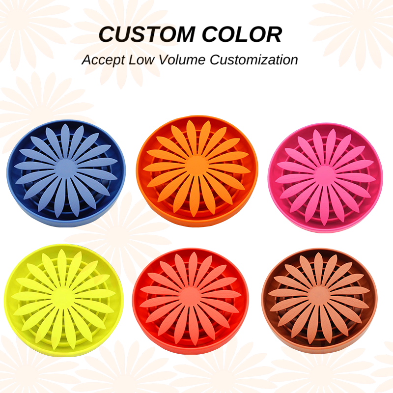 Wholesale Custom Color Round Silicone Dog Slow Feeder Bowl