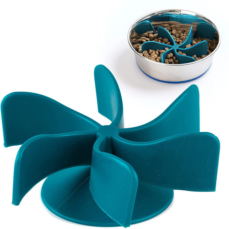 Manufacturer wholesale blue grey spiral slow dog pet feeder