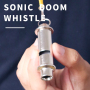 Manufacturer wholesale stainless steel sound stop barking pet training dog matel whistle