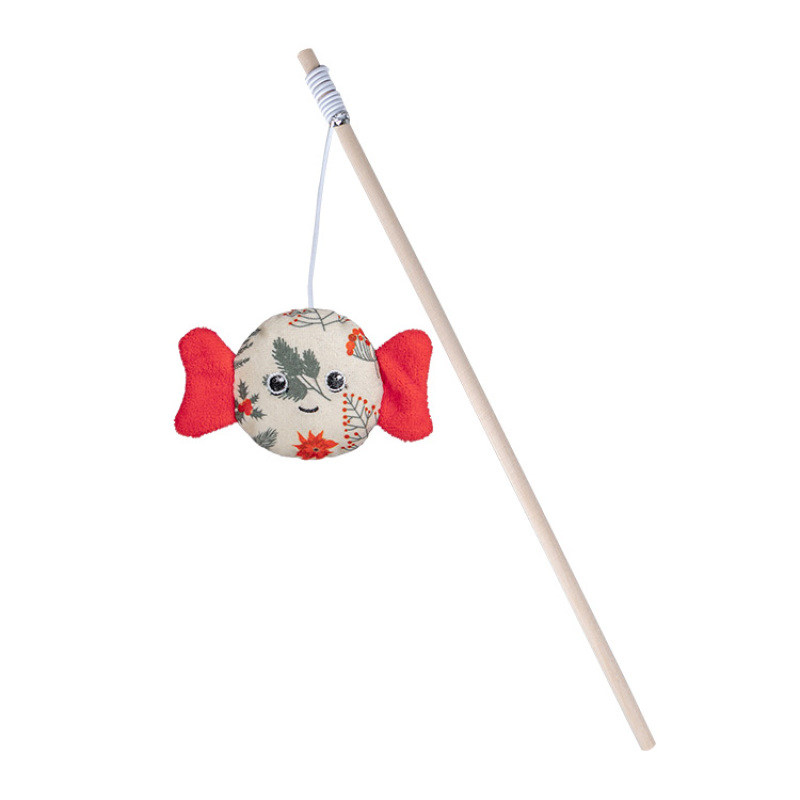 Wholesale Christmas Design Teaser Stick Cat Interactive Toys