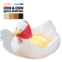 Wholesale Soft Short Plush Cute Duck Design Cat Beds for Indoor Cats