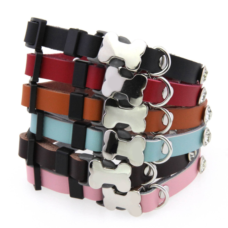 Wholesale Adjustable Custom Cat Leather Collar