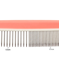 wholesale manufacturer stainless steel pink pet dog comb