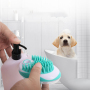 Manufacturer wholesale blue green grooming tool pet cat dog bath brush