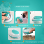 Manufacturer wholesale blue green grooming tool pet cat dog bath brush