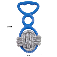 wholesale manufacturer free samples indestructible chew cotton rope tpr dog toy set