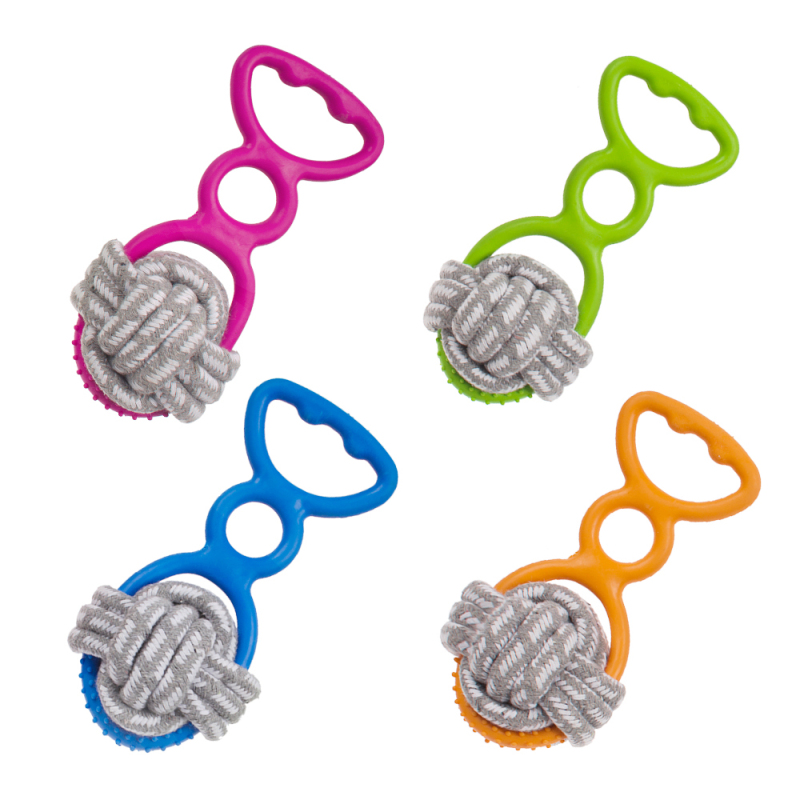 wholesale manufacturer free samples indestructible chew cotton rope  tpr dog toy set
