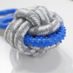 wholesale manufacturer free samples indestructible chew cotton rope tpr dog toy set