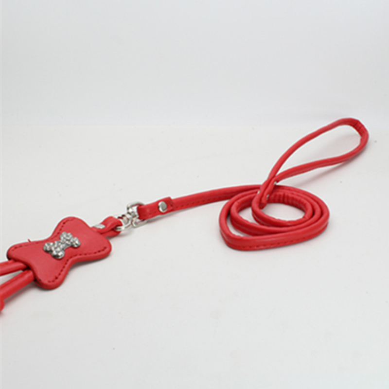 Hot new products adjustable PU pet dog leash and harness for sale