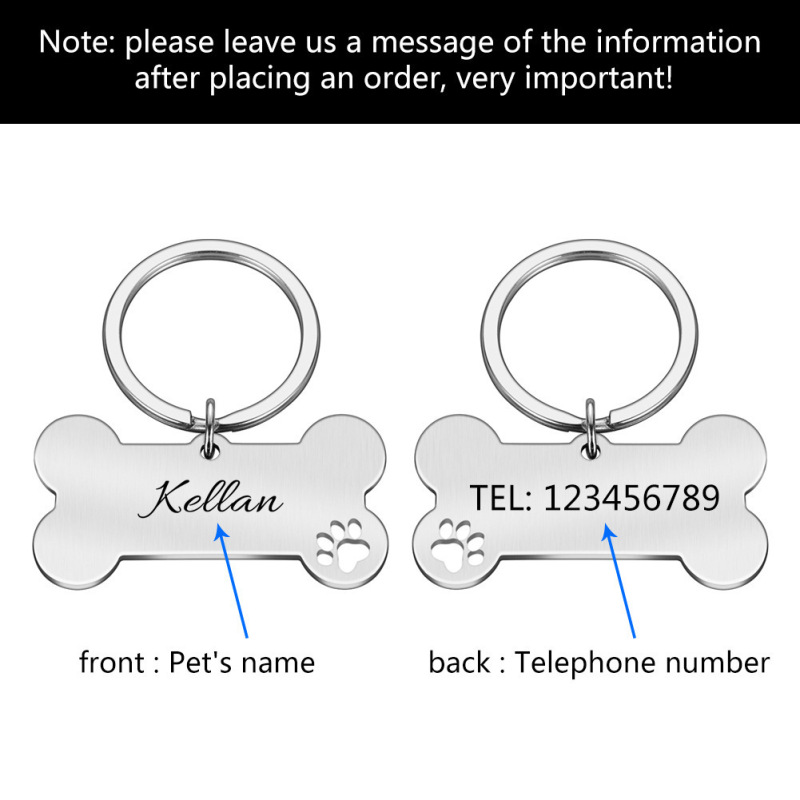 Wholesale Double-sided Custom Dog Pet Tag