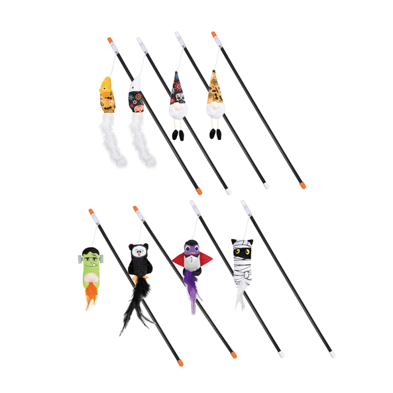 Manufacturer Wholesale Helloween Design Teaser Cat Wand Toys