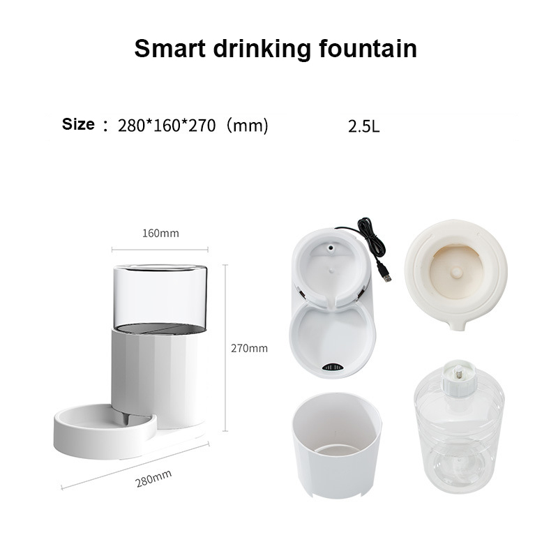 Manufacturer wholesale functional food dispenser dog cat smart automatic water drinking fountain USB