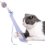 Wholesale 3 PCS Pack Grey Blue Pink Feather Cat Teaser Toy Set
