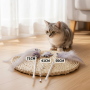 Wholesale 3 PCS Pack Grey Blue Pink Feather Cat Teaser Toy Set