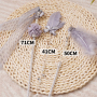Wholesale 3 PCS Pack Grey Blue Pink Feather Cat Teaser Toy Set