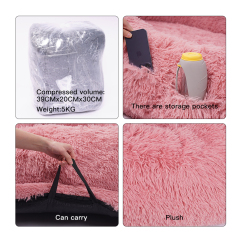 Wholesale Popular Giant Round Plush Cozy Humans Dog Bed For People Adults Washable Matress Memory Foam Large Size Pet Sofa Bed