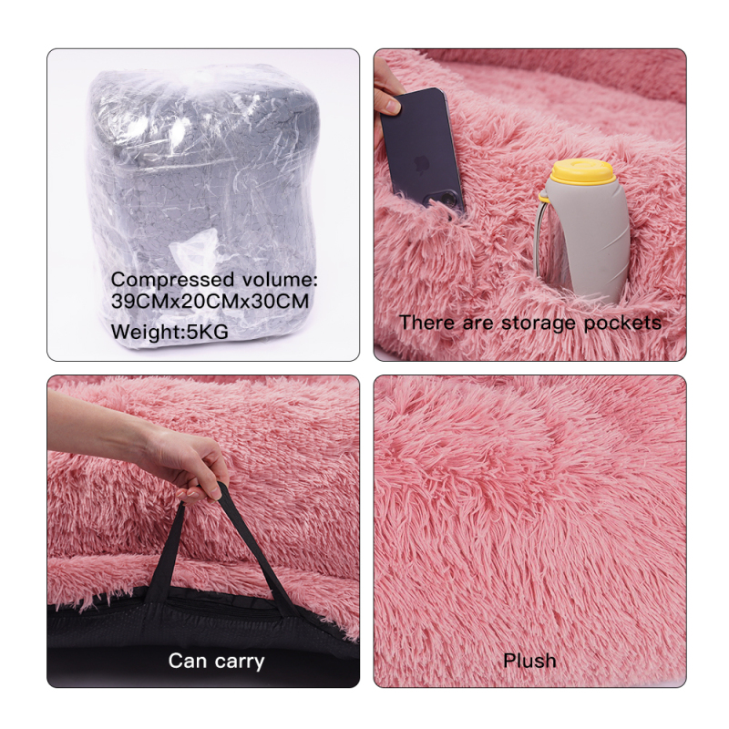 Wholesale Popular Giant Round Plush Cozy Humans Dog Bed For People Adults Washable Matress Memory Foam Large Size Pet Sofa Bed