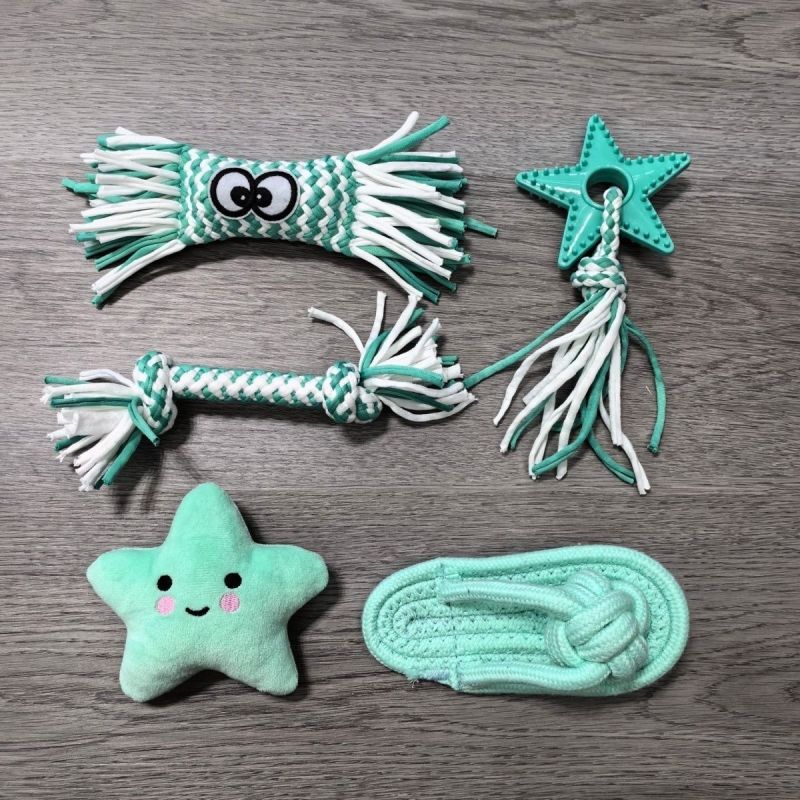 Wholesale Cute Design Chew Cotton Pet Dog Rope Toys Set
