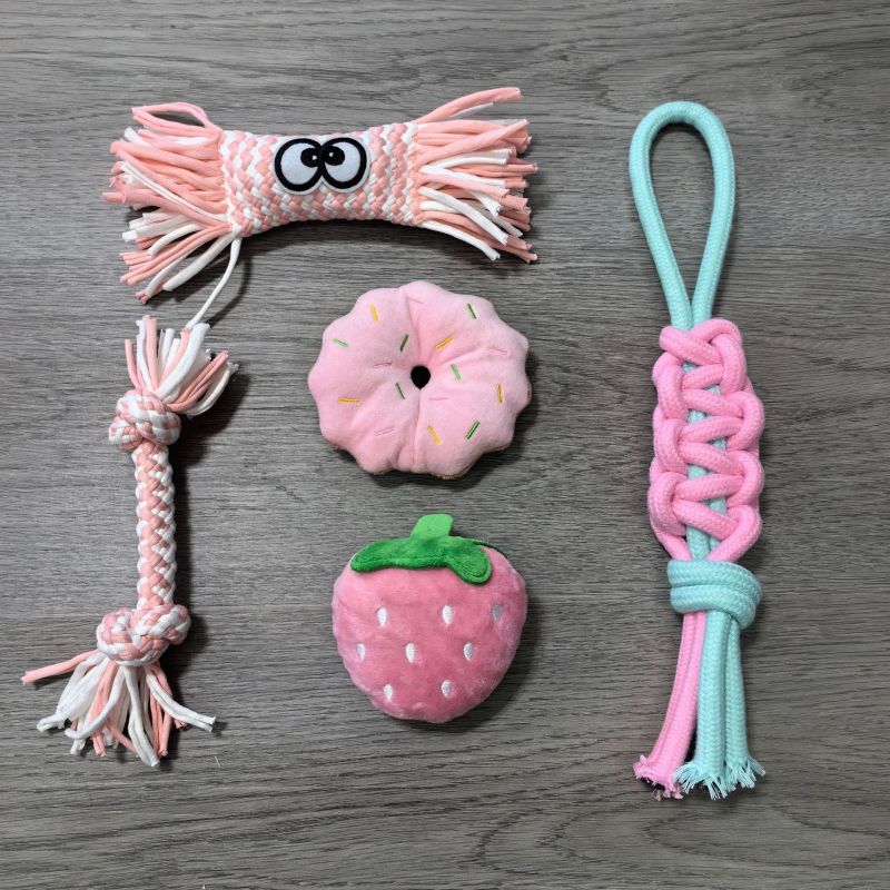 Wholesale Cute Design Chew Cotton Pet Dog Rope Toys Set