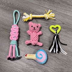 Wholesale Cute Design Chew Cotton Pet Dog Rope Toys Set
