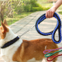 Wholesale Eight-strand Nylon Durable Large Dog Collar and Leash Set