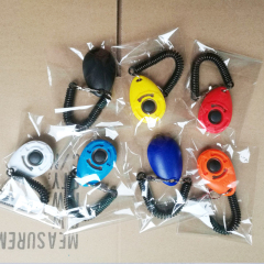 Manufacturer wholesale custom logo sound stop barking training whistle round dog clicker