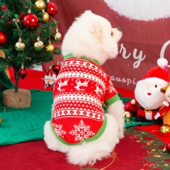 Wholesale Warm Short Plush Dog Christmas Clothes