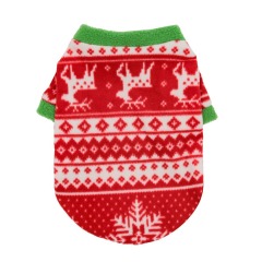 Wholesale Warm Short Plush Dog Christmas Clothes