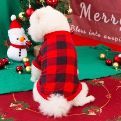 Wholesale Warm Short Plush Dog Christmas Clothes