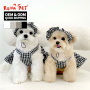 Wholesale Plaid Design Pet Accessories Dog Dress With Hat Set