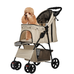 Wholesale Custom Logo Foldable Breathable Travel Portable Cat Dog Pet Stroller