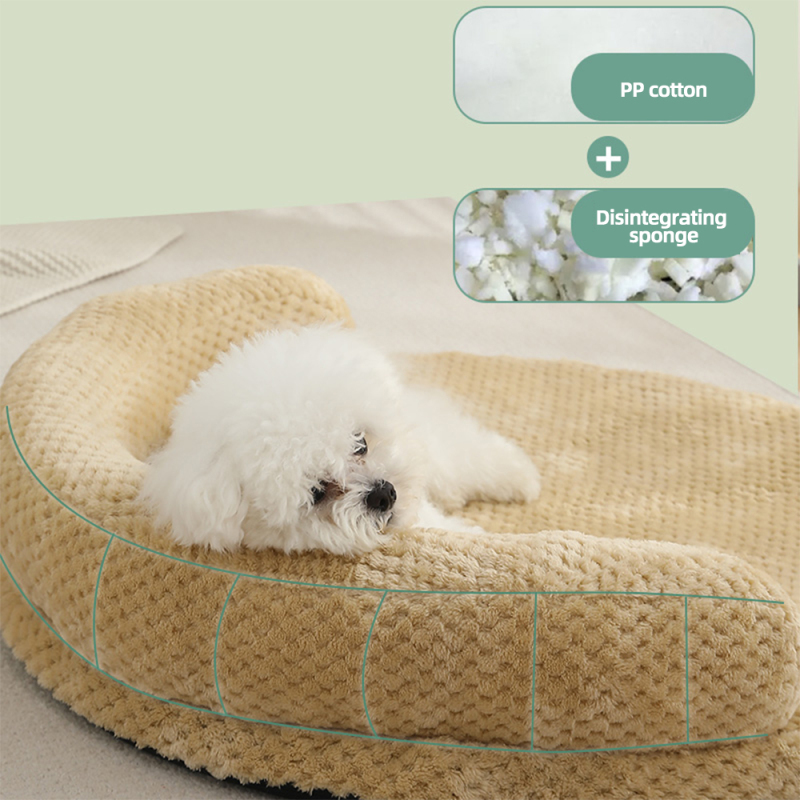 Manufacturer Wholesale Custom Logo Pet Supplier Round Orthopedic Mamory Foam Dog Bed With Pillow