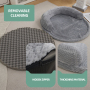 Manufacturer Wholesale Custom Logo Pet Supplier Round Orthopedic Mamory Foam Dog Bed With Pillow