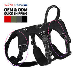 Wholesale Reflective Stripe Large Dog Harness With Pull