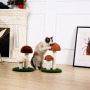 Manufacturer wholesale sisal mushroom small cat tree with lawn mat