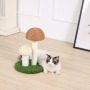 Manufacturer wholesale sisal mushroom small cat tree with lawn mat