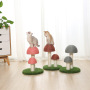 Manufacturer wholesale sisal mushroom small cat tree with lawn mat
