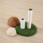 Manufacturer wholesale sisal mushroom small cat tree with lawn mat