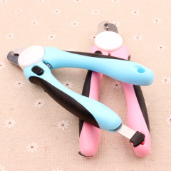 Manufacturer wholesale pink blue tpr stainless steel cat dog pet nail clippers