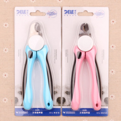 Manufacturer wholesale pink blue tpr stainless steel cat dog pet nail clippers